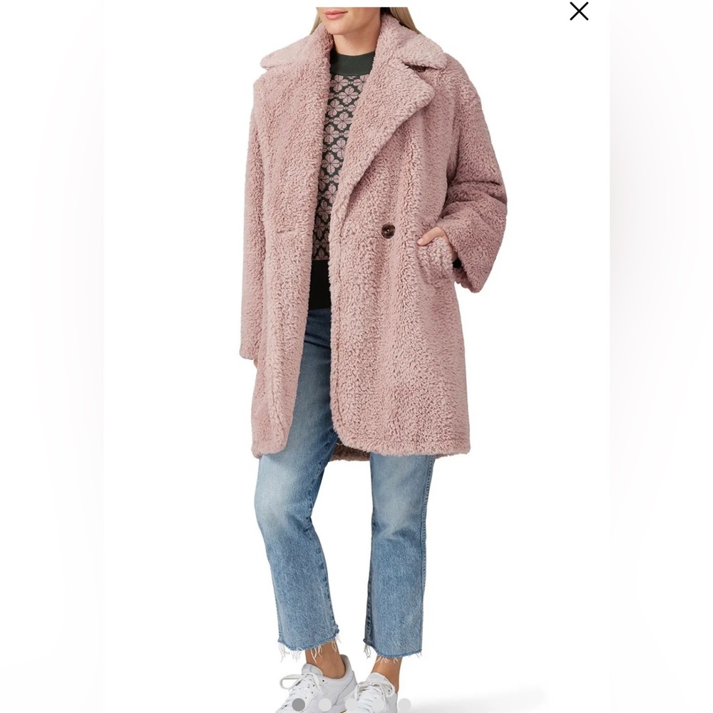 Twilight Rose Faux Fur Teddy Coat